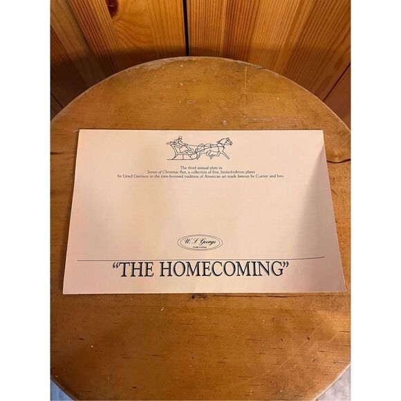 Bradex, 1989 WS George "The Homecoming" Collector plate with wooden frame - Picture 4 of 4